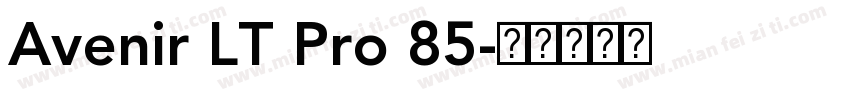 Avenir LT Pro 85字体转换